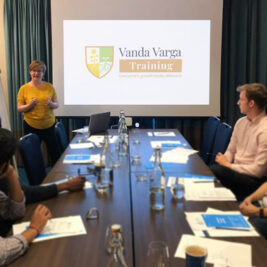 Vanda Varga in a corporate training workshop for mental fitness mental health first aid in Hampshire Portsmouth Southampton